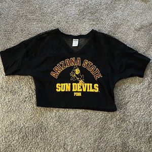 Pink Victoria’s Secret ASU crop top Arizona State University